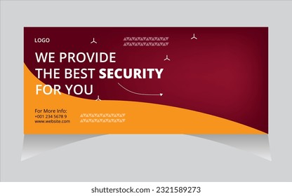 Vector Security Guard Facebook Cover Template