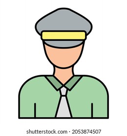 Diseño del icono de contorno relleno de la protección de seguridad del vector
