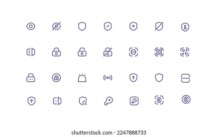 Iconos de seguridad de vectores para empresas