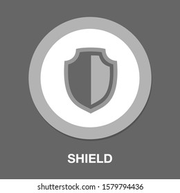 vector security shield emblem- protection and safety sign, shield icon