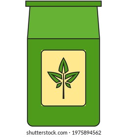 Vector seed pack for gardening icon illustration on white