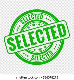 Vector selected stamp isolated on transparent background