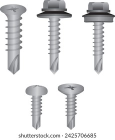 Vector Self Drilling Screws Editable