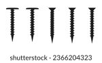 Vector self-tapping screws outline silhouette.