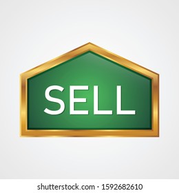 Vector sell sign symbol for element design. Vector sell sign icon. Vector illustration EPS.8 EPS.10
