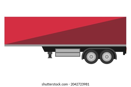 Vector semi trailer isolated on white background