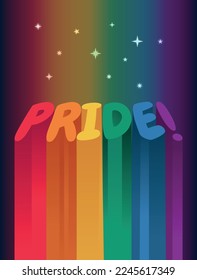 vector semi3D art for pride month, lgbt flag abstract 