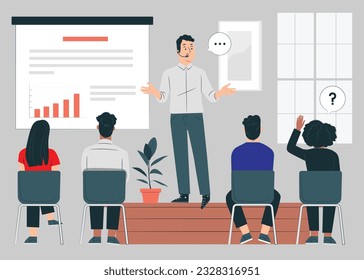 A vector seminar concept illustration