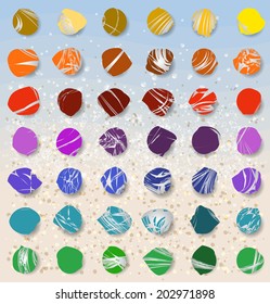 vector semiprecious stones (set)