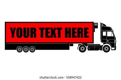 Vector semi-trailer truck logo