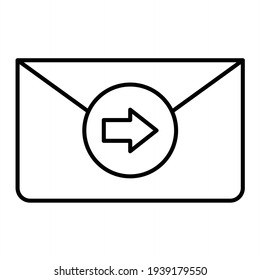 Vector Send Outline Icon Design
