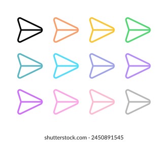 Vector send, paper plane icon. Perfect for app and web interfaces, infographics, presentations, marketing, etc.