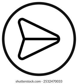 Vector send, paper plane icon. Perfect for app and web interfaces, infographics, presentations, marketing, etc.