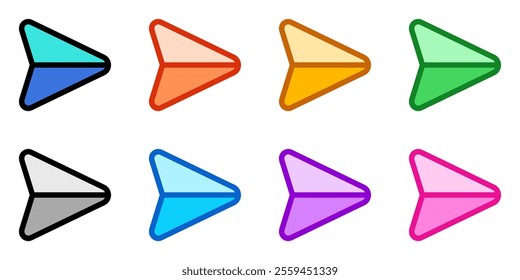 Vector send, paper plane icon. Perfect for app and web interfaces, infographics, presentations, marketing, etc.
