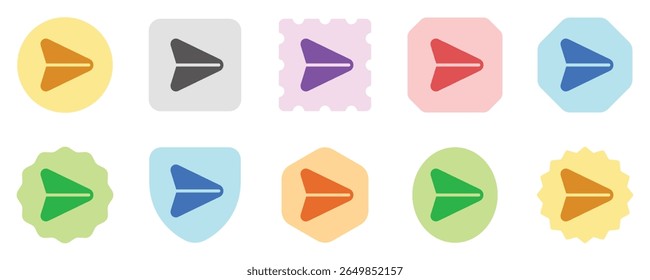 Envio de vetor, ícone de plano de papel. Perfeito para aplicativos e interfaces web, infográficos, apresentações, marketing, etc.