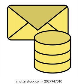 Vector Sending Money Filled Outline Icon Design
