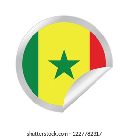 Vector Senegal circle folded