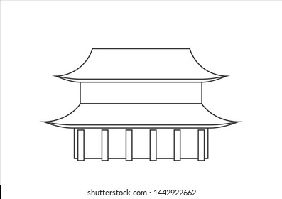 vector of sensoji temple of japan