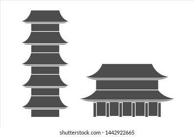 vector of sensoji temple of japan