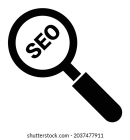 Diseño de iconos de glifos de vectores Seo
