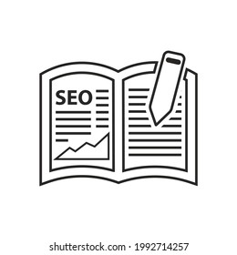 Vektor SEO Guide Symbol Vektorgrafik. SEO Guide Symbol in Vektorgrafik.