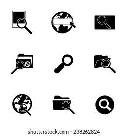Vector seo icon set on white background
