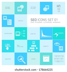 vector seo icons business set