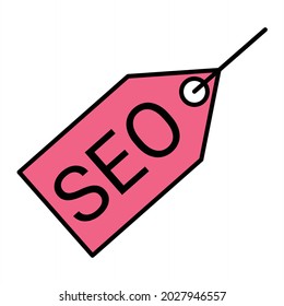 Vector Seo Tag Filled Outline Icon Design
