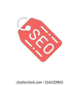Vector seo tag, label white line icon. Symbol and sign illustration design.