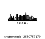 Vector Seoul skyline. Travel Seoul famous landmarks. Business and tourism concept for presentation, banner, web site.