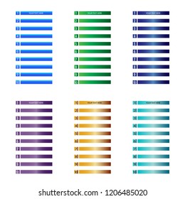 vector sequence rank infographic chart