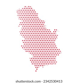 Vector Serbia Dotted Map Illustration, kann für Business-Designs, Präsentationen oder alle geeigneten Designs verwendet werden.
