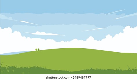 Vector de la serenidad Paisaje de Naturaleza