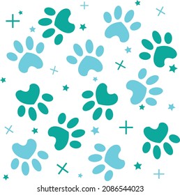 Vector series animals, vectors of paws. Good for symbols or icons