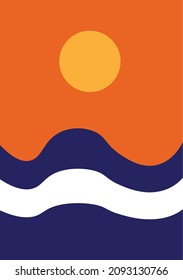 Serie vectorial de paisajes, vectores del sol brillante. Bueno para iconos, signos o símbolos