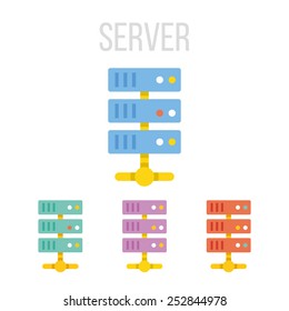 Vector server icons.