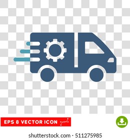 Vector Service Car EPS vector pictogram. Illustration style is flat iconic bicolor cyan and blue symbol on a transparent background.