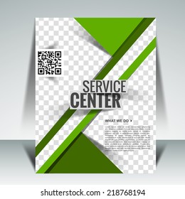 Vector Service center or multipurpose flyer can be used for print and publishing.