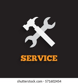 Vector service icon. Service background