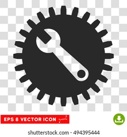 Vector Service Tools EPS vector pictogram. Illustration style is flat iconic gray symbol on a transparent background.