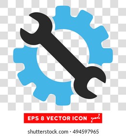 Vector Service Tools EPS vector pictogram. Illustration style is flat iconic bicolor blue and gray symbol on a transparent background.
