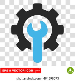 Vector Service Tools EPS vector pictogram. Illustration style is flat iconic bicolor blue and gray symbol on a transparent background.