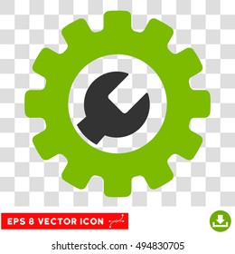 Vector Service Tools EPS vector pictogram. Illustration style is flat iconic bicolor eco green and gray symbol on a transparent background.