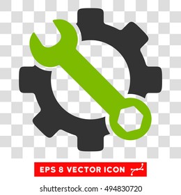 Vector Service Tools EPS vector pictograph. Illustration style is flat iconic bicolor eco green and gray symbol on a transparent background.