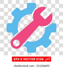 Vector Service Tools EPS vector pictograph. Illustration style is flat iconic bicolor pink and blue symbol on a transparent background.