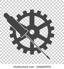 Vector Service tools icon on transparent background 
