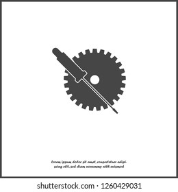 Vector Service tools  icon on white isolated background. Layers grouped for easy editing illustration. For your design.