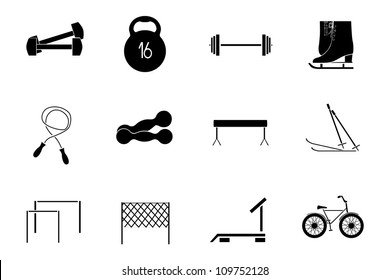 vector set of 12 sport icons