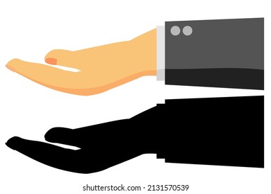 Vector Set 2 Man Hand Holding or Receive Something
