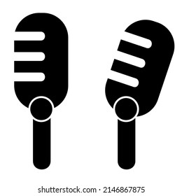 vector Set 2 Silhouette of Classic Microphone hand draw sketch of classic microphone
